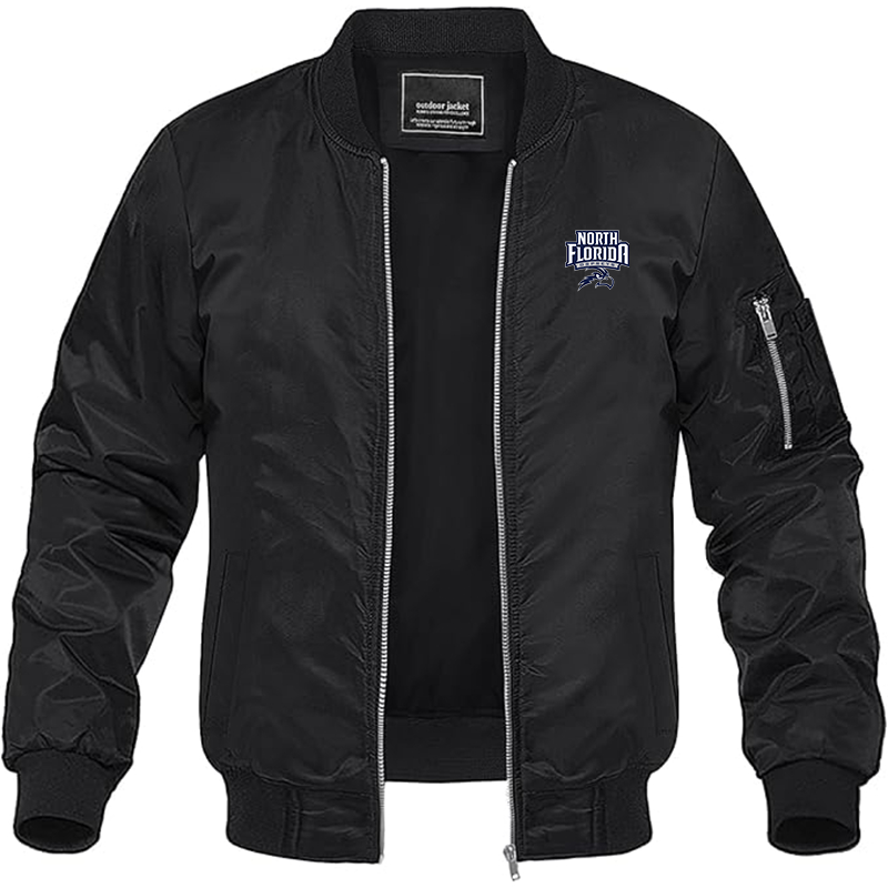 Men's  UNF Ospreys  Lightweight Bomber Jacket Windbreaker Softshell Varsity Jacket Coat